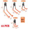 4/12 Heavy-Duty Metal Hooks for Wall Mounting, Garage Storage Hooks, Bicycle Hooks, Wall-Mounted Non-Slip Storage Hooks, Garden Storage Tools
