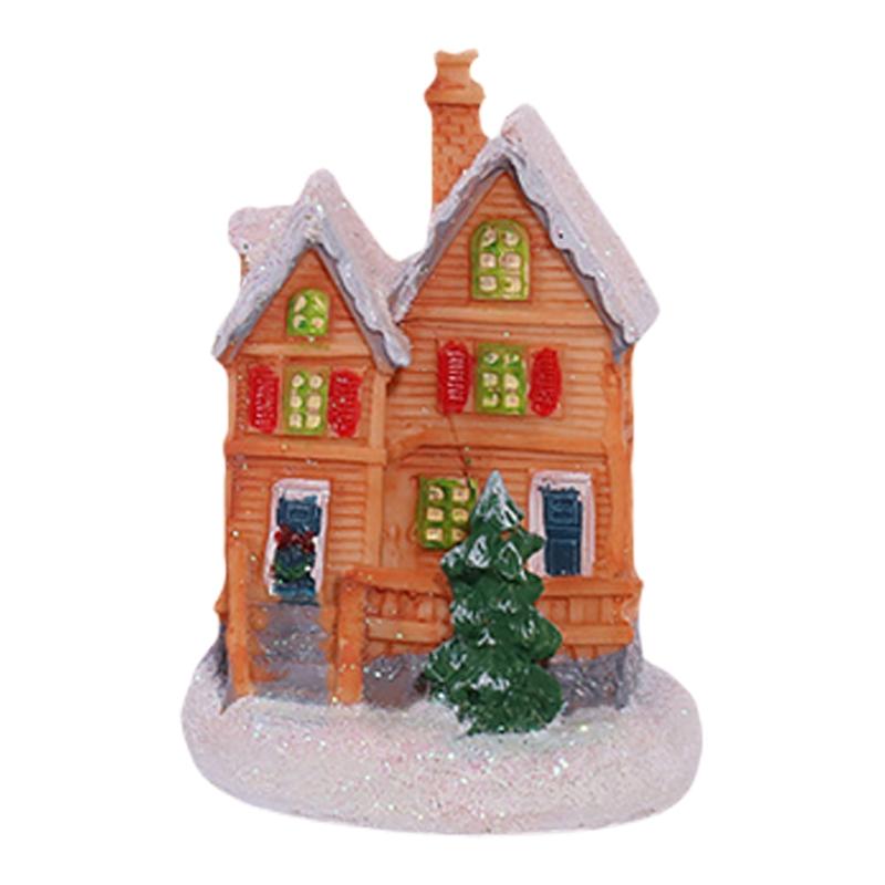 Led Christmas Village Houses Pryskyřice Jemná skříňka Milované sběratelské budovy Novoroční dárek