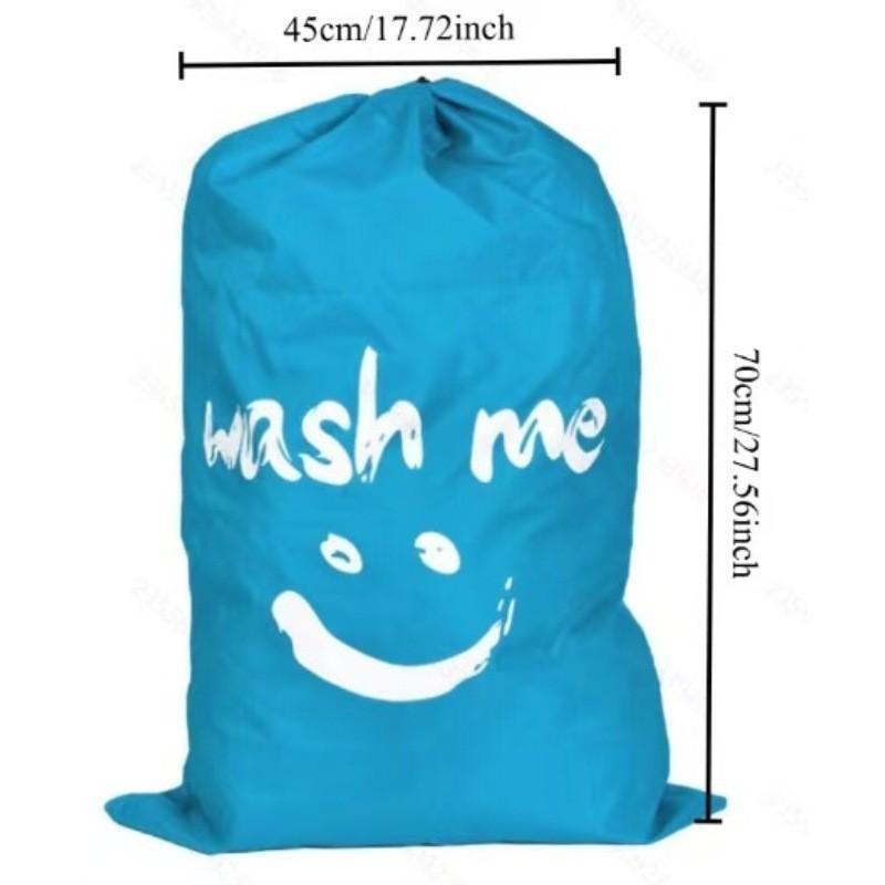 

Laundry Oxford Cloth Drawstring Laundry Bag For Travel And Storage With Waterproof Design SkyBlueSmile