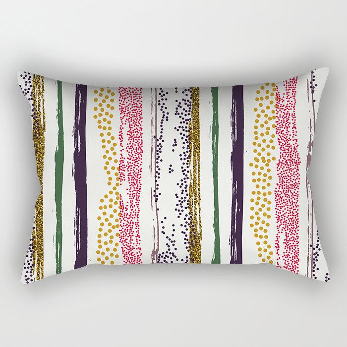 Nordisch Abstrakt Bunt Linien Geometrisch Langer Kissenbezug Zuhause Sofa Kissen Auto Büro Lendenkissen