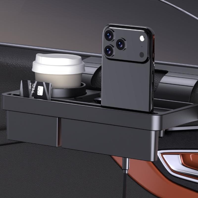 Portable Car Door Cup Holder Auto Side Window Drink Bottle Stand Phone Key Organizer With Dual Slot Accessories