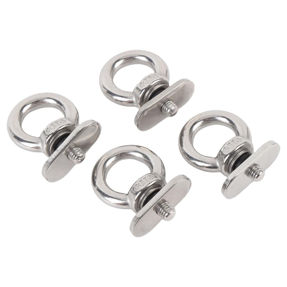 M6 Thread Size Track Mount Eyelets 316 Stainless Steel Rail Mount Eye Bolt For Kayak