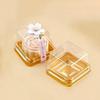 50Pcs Square Cake Boxes With Transparent Lids, PP Material, Handmade, Outdoor Safe, Suitable For Moon Cakes, Chocolates, Cookies Baking Essentials