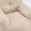 Bean Bag Chair with Shredded Sponge Filler ,Faux Fur Beanbag Sofa with Armrests , for Living Room, Bedroom & Reading,No Assembly Required ,Beige