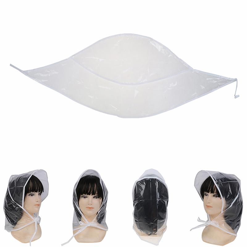 1Pcs Protect Hairstyle Rain Hat Plastic Bonnet For Women And Lady Clear