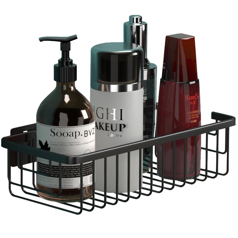 Modern Minimalist Bathroom Wall Shelf With Oxidized Finish For Shower Storage And Organization