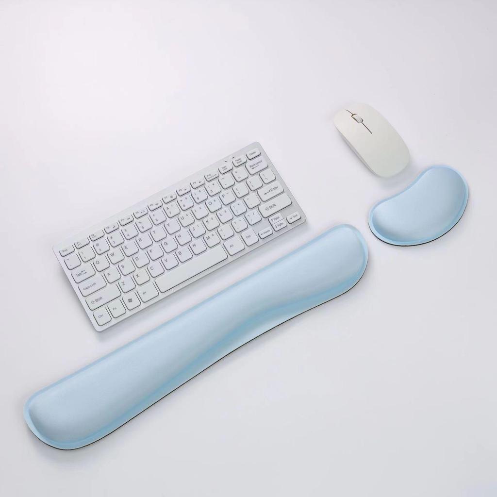 Gummi Maus Handgelenkstütz-Set - Rutschfest, Bequemes Hand- und Handflächenpolster für Büro-Tastatur