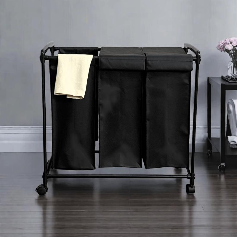 Bathroom Laundry Basket Removable Clothes Hampers Household With Wheels Storage Baskets Multifunction Dirty Fabric Organizers