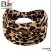 Leopard Print Knotted Elastic Headband: Autumn/Winter Hot Girl Style, European & American, Wide-Brimmed, Sweat-Absorbing Sports Headscarf