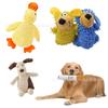 Dog Squeaky Plush Toys for Aggressive Chewers Interactive Bite Resistant Puppy Teething Toys for Small Medium Dogs