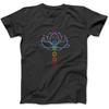Spiritual Zen Lotus Flower Chakras Aligned Yoga T-Shirt OCT Mens Womens, Longsleeve Sweatshirt Hoodie Black