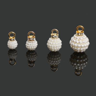 10pcs Multi Size ABS Imitation Pearl Charm Beads for Bracelet Necklace Headdress Jewelry Making DIY Earring Findings