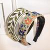 New Bohemian Style Embroidery Headbands Ethnic Wide-brimmed Hair Hoop Leaf Flower Pattern Hair Accessories Headwear for Girls