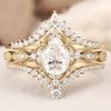 European and American Couples Ring, Water Drop Lace Crown Set Ring Shein Ring Women