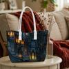 Gothic Lantern Printed Shoulder Bag Stylish Casual Women Outdoor Shopping Tote Handbag