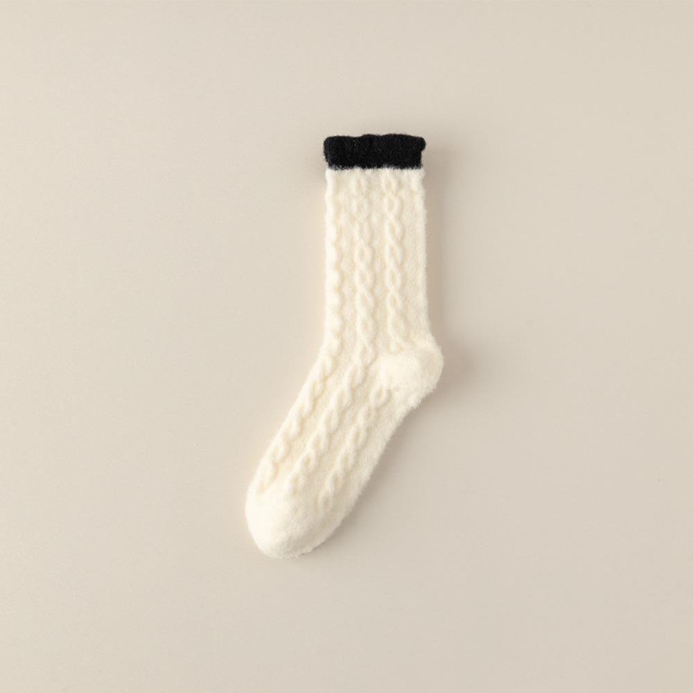 Fluffy Mid-Tube Socks Plush and Thickened Cozy Slipper Socks New Fuzzy Socks