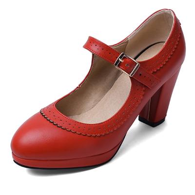 Fashion Sweet High Heels Pumps Mary Janes Shoes Woman 2024 Spring Autumn Women's Heeled Party Office Wedding Shoes Large Size 48