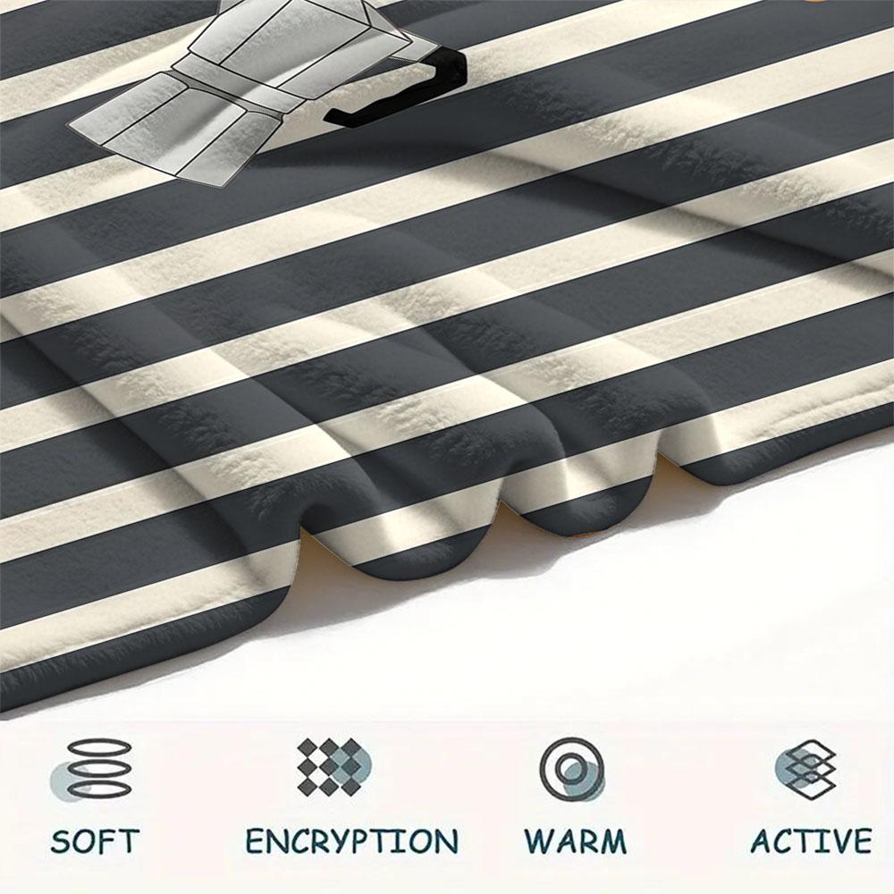 1PC Croissant New Patterned Flannel Blanket Lightweight and Portable for Home Decor Warmth and Comfort Birthday Present Gifts