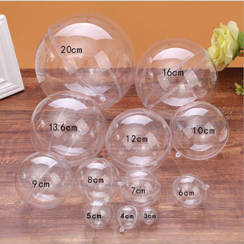 2-40CM Acrylic Transparent Hollow Ball for Wedding and Mall Decorations
