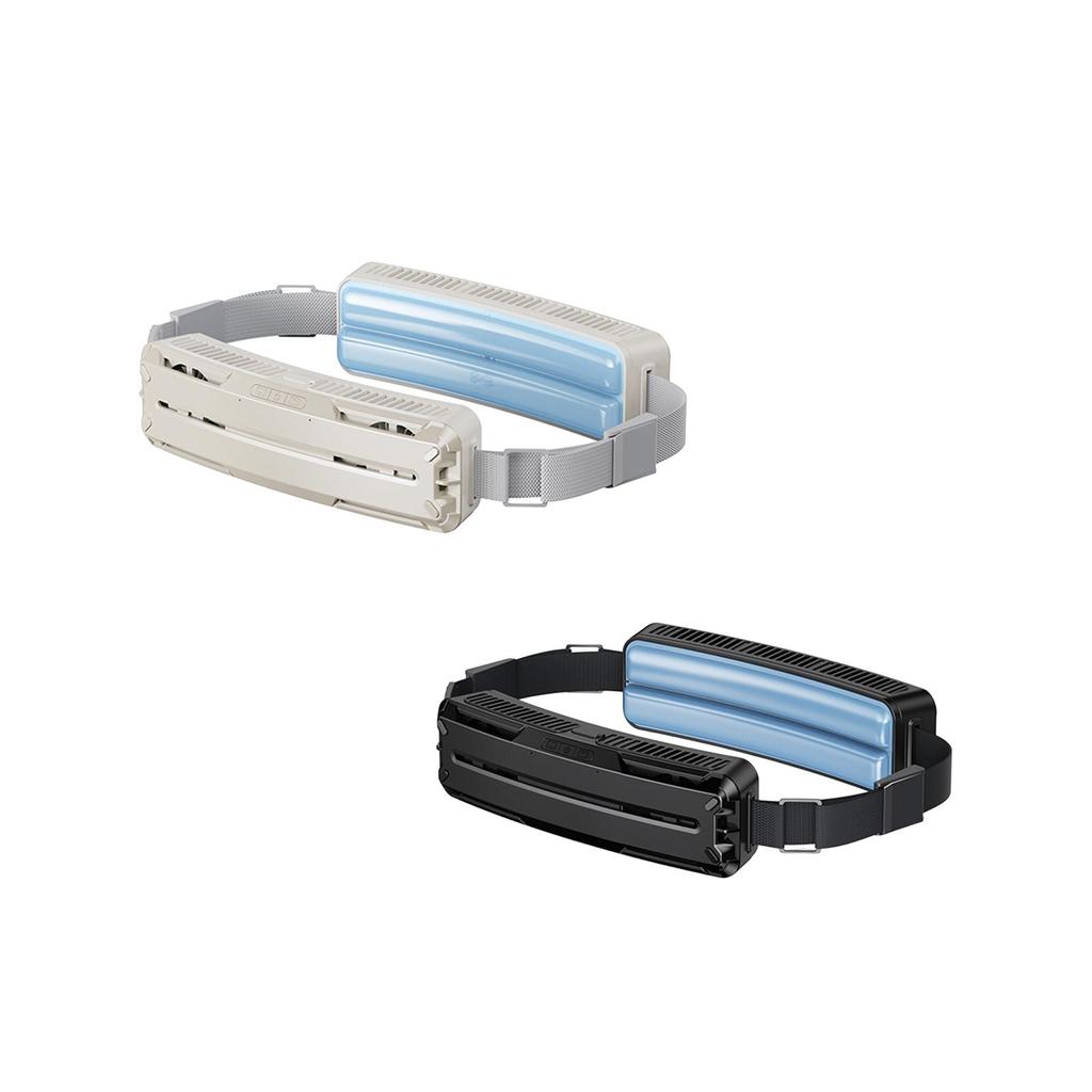 Ice Waist Belt Fan Summer Removable Strong Wind USB Rechargeable Wearable Cooling Fan for Running Farm Traveling Sports Fishing