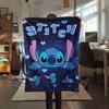 Stitch Cartoon printing Flannel Blanket Bedroom Sofa Camping Warm blanket Gifts for family and friends-MJ003