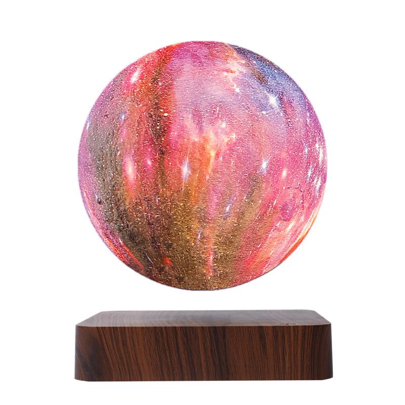 Magnetic Levitation 3D Galaxy Lamp: 14CM Starry Sky Atmosphere Ornament with Black Technology