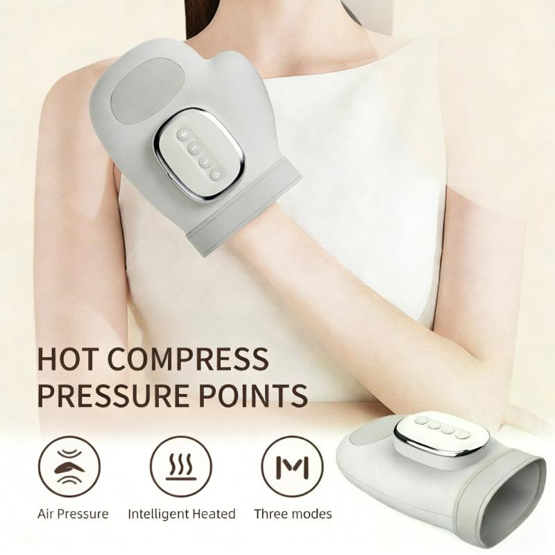 Handmassagegerät mit Airbag-Kompression Finger Handgelenk Handflächen-Massagegerät Vibrationshandschuh zur Entspannung der Handmuskulatur Geschenk für Männer Frauen
