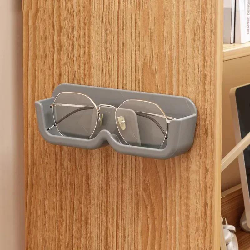 

Wall Mounted Self-adhesive Glasses Storage Rack Sun-glasses Display Holder Wardrobe Decoration Home Storage Dispay Rack серый