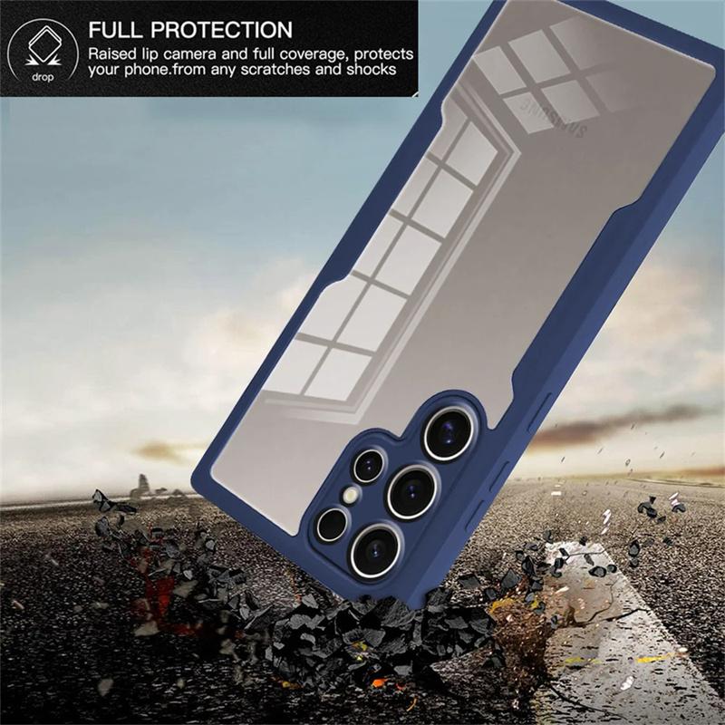 Screen Protector Case For Samsung Galaxy S25 EDGE S24 S23 S22 S21 Ultra Plus Full Body Cases For Samsung S24 S23 S21 FE Cover