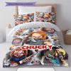Chucky Pattern Bedding,Quilt Set Quilt Cover Pillowcase Home Birthday Gift (1 * Duvet Cover + 2 * Pillowcase, Without Core)