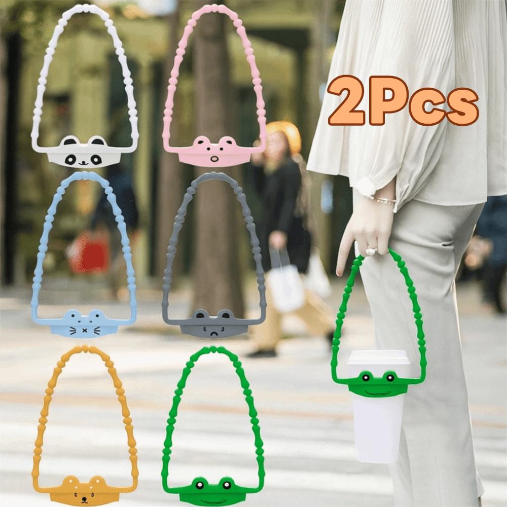 2pcs Cartoon Water Bottle Carrying Strap Animal Pattern Water Bottle Carrier  Kids
