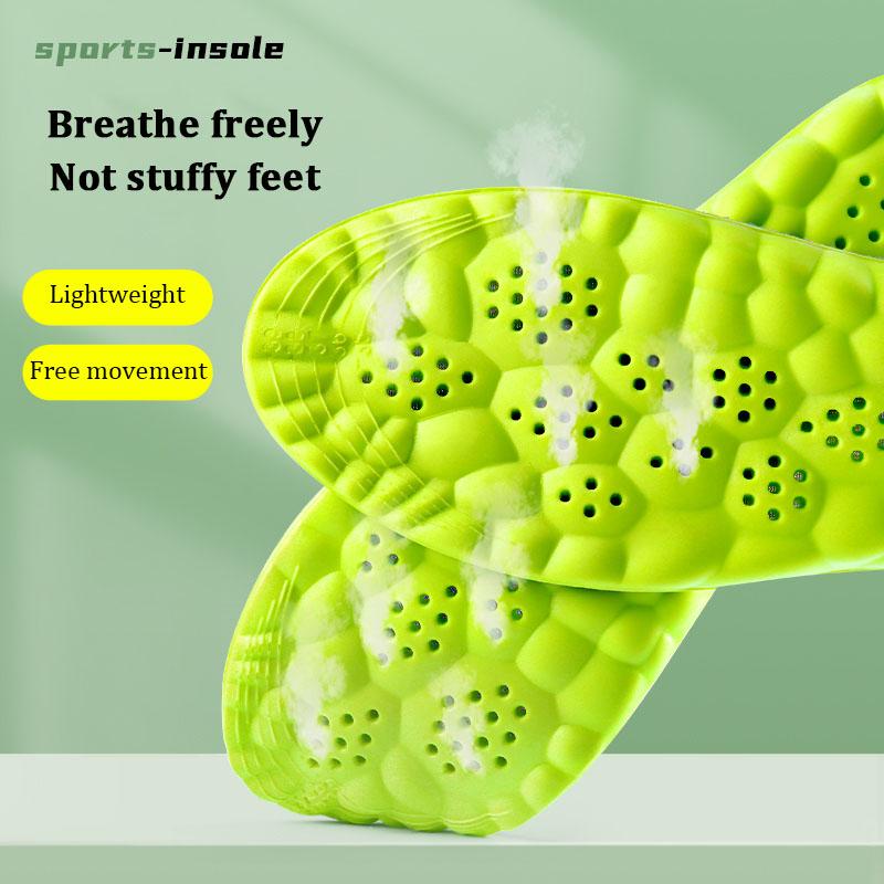 Latex Orthopedic Running Insoles for Shoes Sports Shoe Pad Super Soft Elasticity Deodorant Arch Support Massage Shock Absorption