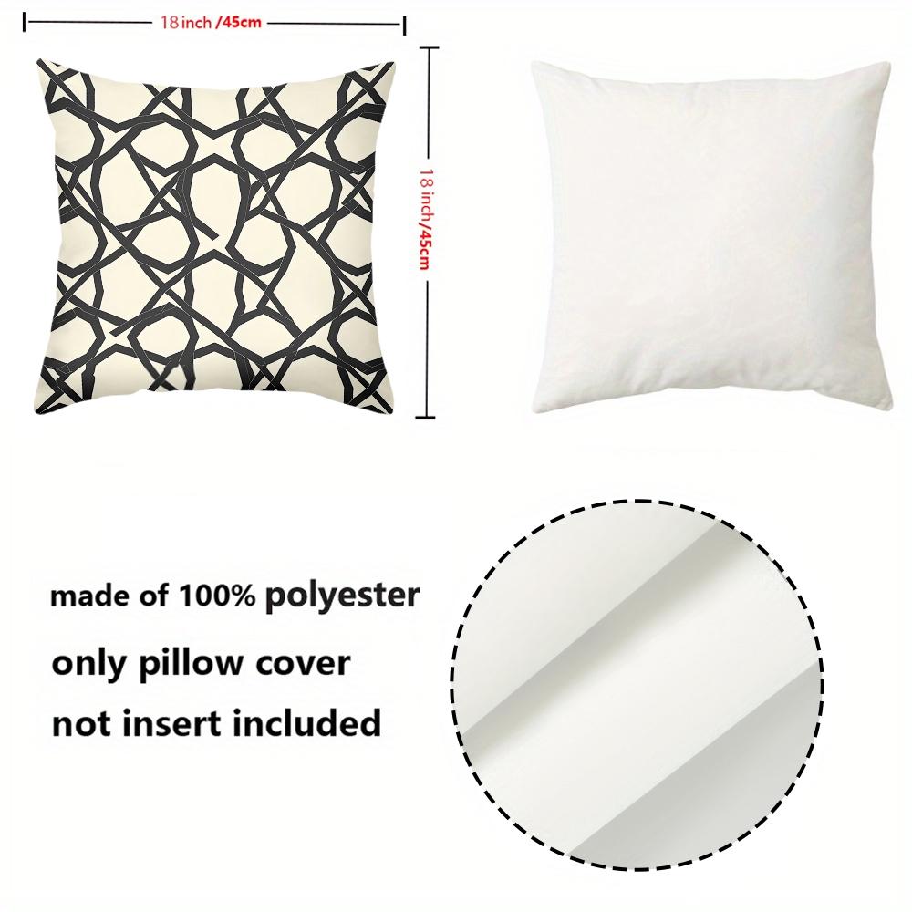 Boho Geometric Line Art Throw Pillow Covers Pattern Cushion Cover Suitable For Sofa Bedroom Car Pillow Cover