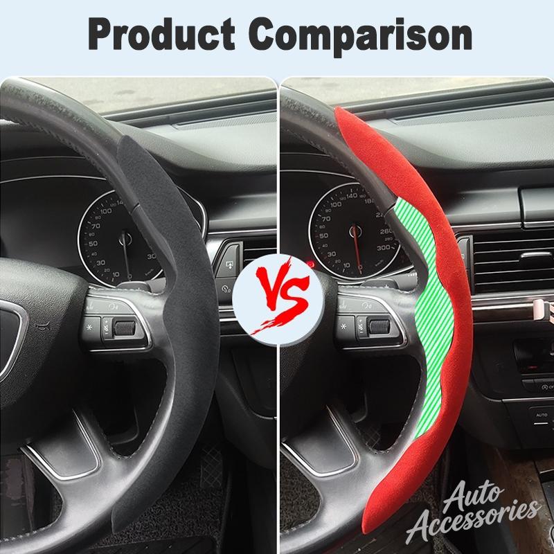 Suede Car Steering Wheel Cover Anti-Slip Protect Accessories For BMW Mini Cooper One JCW F54 F55 F56 F60 R50 R52 R53 R60 Sticker