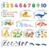 DECOWALL Numbers and Animals Wall Stickers Decorative Wall Art for DIY Wall Transfer Stickers for Room Living Kitchen DS12-8076 - Kindergarten,