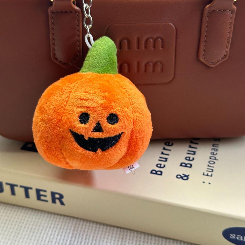 In-Stock Funny Halloween Pumpkin Plush Keychain Toy