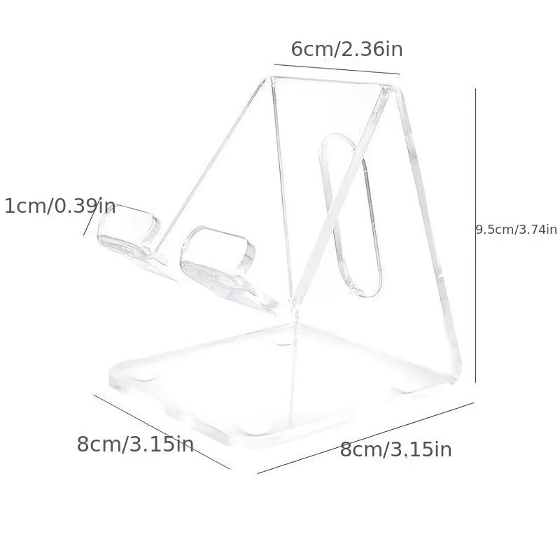 Acrylic Transparent Phone Stand, Thickened Desktop Holder for Home and Office Use, Creative Dormitory Accessory, Durable Plastic Construction