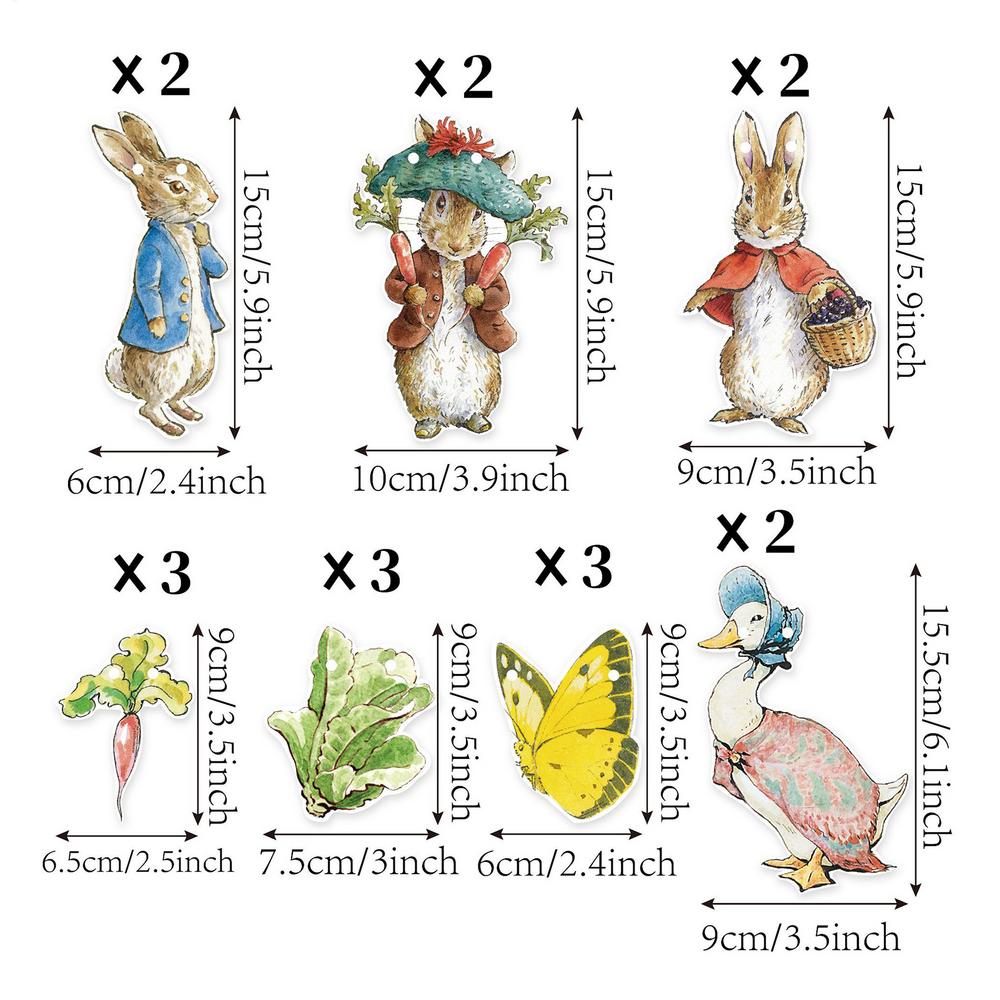 

Bunny Garland Paper Rabbit Garland Happy Easter Sign for Bedroom Living Room Porch Birthday Party Farmhouse Mantle Wall Nursery