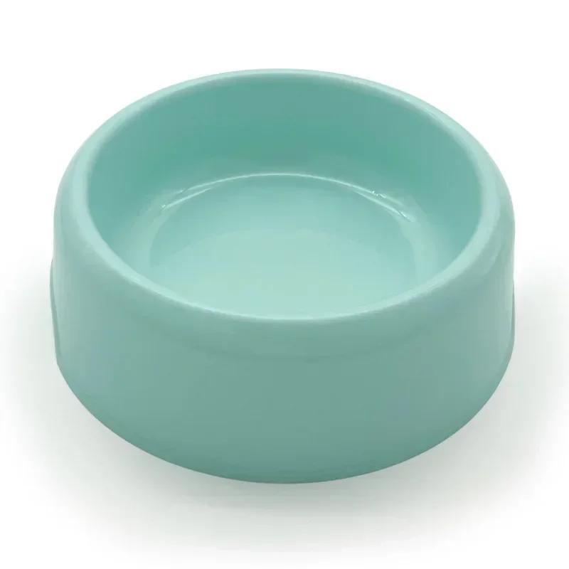 New Nordic Solid Color Style Pet Plastic Bowl Simple Round Mouth Dog Bowl Small Fresh Dog Food Set Cat Pet Bowl Dog Accessories