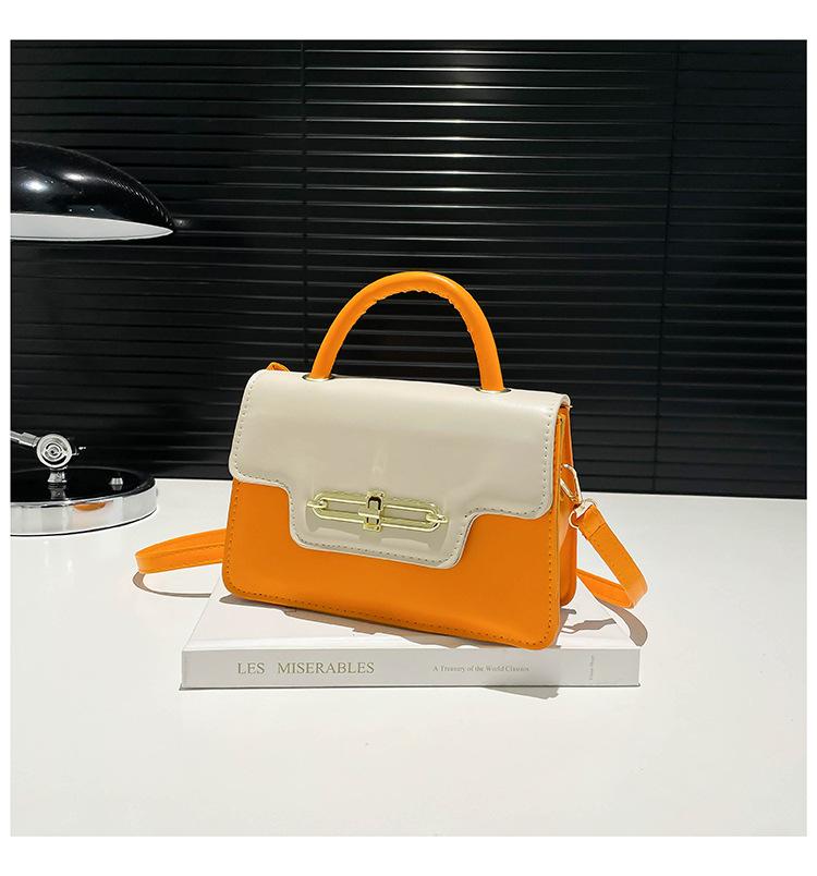 

Retro casual portable small bag women s 2025 new Korean version fashion small square bag high-end texture niche messenger bag оранжевый