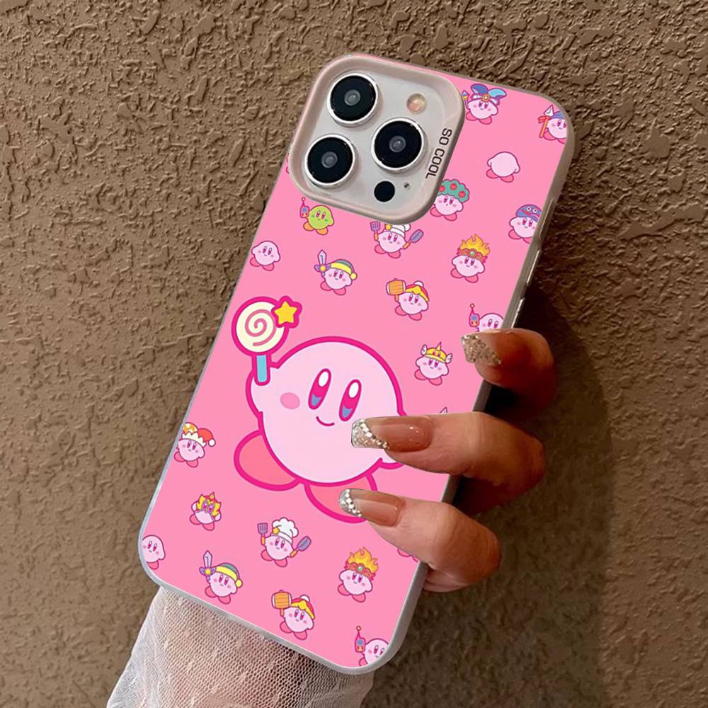 Stars K-Kirby Clear Phone Case For IPhone 16 15 14 13 12 11 Pro Max 17 Plus Colorful Cover
