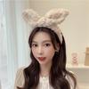Autumn And Winter Big Bow Headband Ins Korean Style Three-Dimensional Rabbit Ears Face Wash Headband Hair Decoration Plush Headband Female
