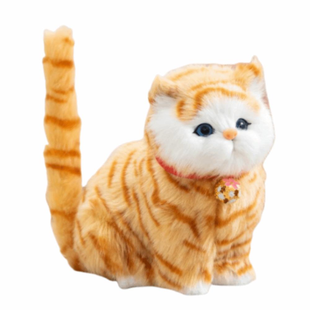 Fluffy Simulation Cat Plush Toy Cute Imitation Cat Plush Doll Plush Cats with Sound  Easter Gifts