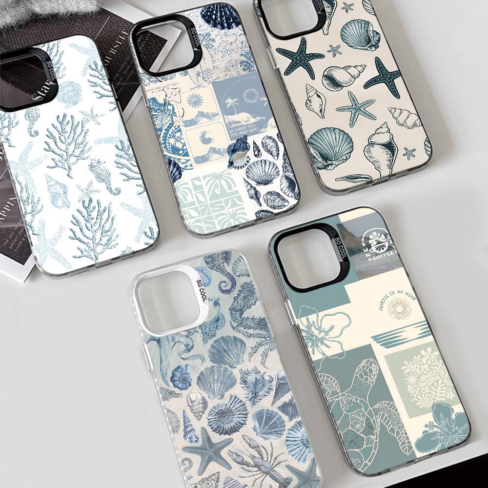 GETO SEA phone case for iPhone 17 17Air 16 15 14 13 12 11 Pro Max Plus Colorful Silver