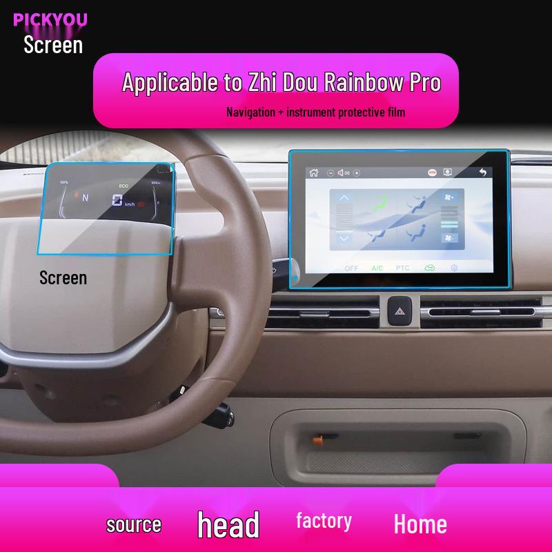 ZhiDou Rainbow Navigation Display Screen Protector - Anti-Scratch Tempered Film for 25 Models