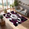 Burnley Football Print Crystal Velvet Rug, Comfortable Water Absorbent Non Slip Indoor Floor Carpet