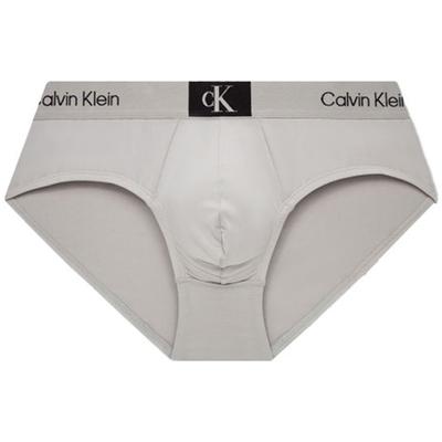 CK96 Series Jacquard Small Square Comfortable Lightweight Fitted Briefs Men Underwear Gray NB3405-9ME
