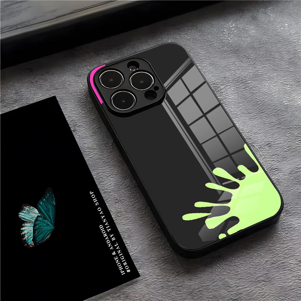 

Game S-Splatoon Art Phone Case For IPhone 17 Pro Max 15 Pro 16 14 Plus 12 13 Mini 11 Pro Shockproof Glass Cover iPhone14