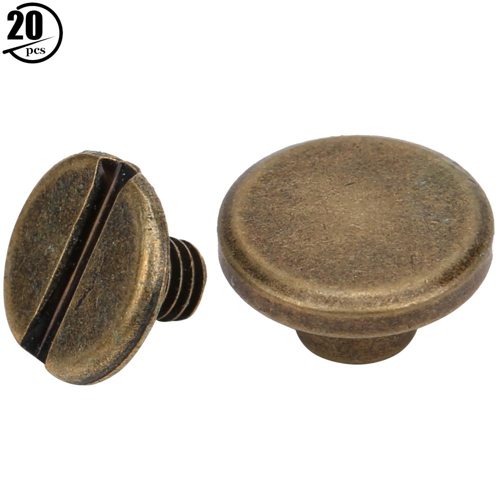 

20 Set Brass Rivet Account Book Connecting Screws Notebook Binding Belt StudsBronze