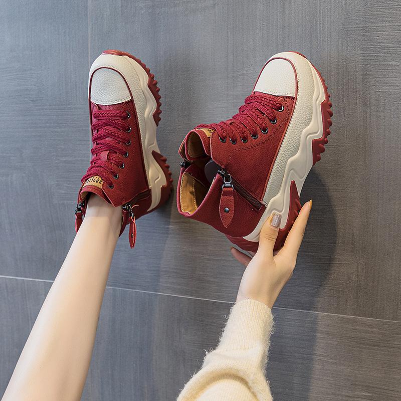 

Internet celebrity bursting board inside heightening dad shoes women 2025 autumn new versatile Korean version platform dad shoes student women s shoes 33